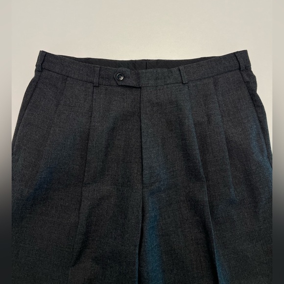 SLATES ORIGINAL FIT MEN’S WOOL CHINOS, DRESS PANTS 36” WAIST 27 ½” INSEAM GRAY - Picture 11 of 12